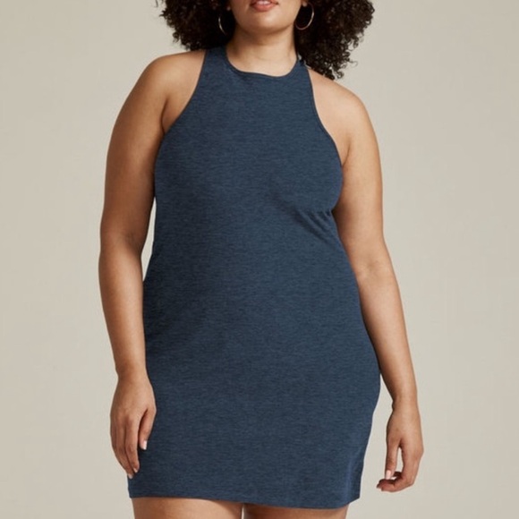 BEYOND YOGA Under Lock & Key Racerback Dress Nocturnal Navy SIZE 4X preloved - Picture 4 of 10